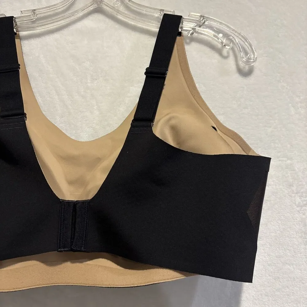 Honeylove Bra 2X Black Crossflex Activity Cloudfuse Wireless Comfort Support